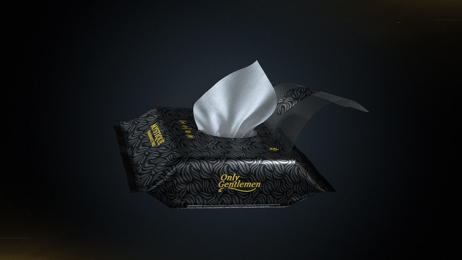 Only Gentlemen Deluxe Flushable Wipes, Unscented, XXL - Only Gentlemen