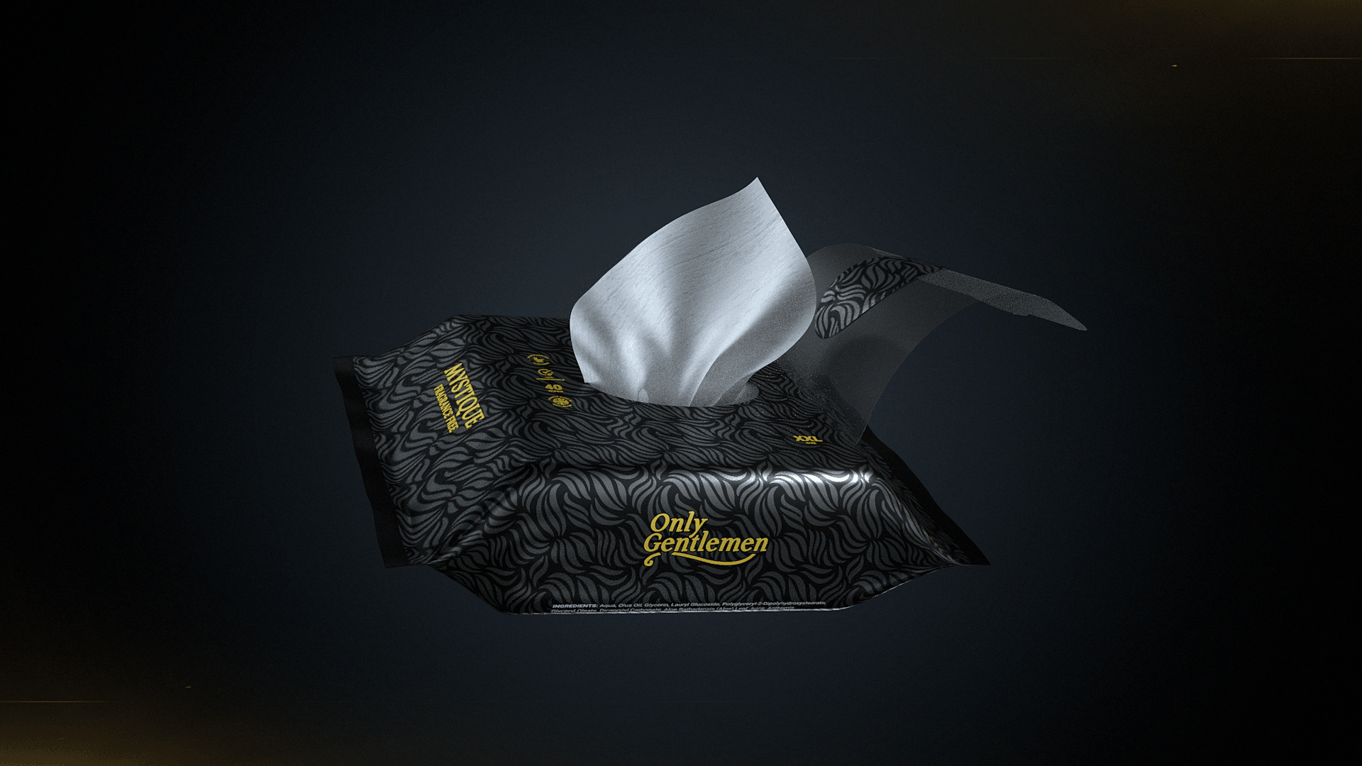 Only Gentlemen Deluxe Flushable Wipes, Unscented, XXL - Only Gentlemen