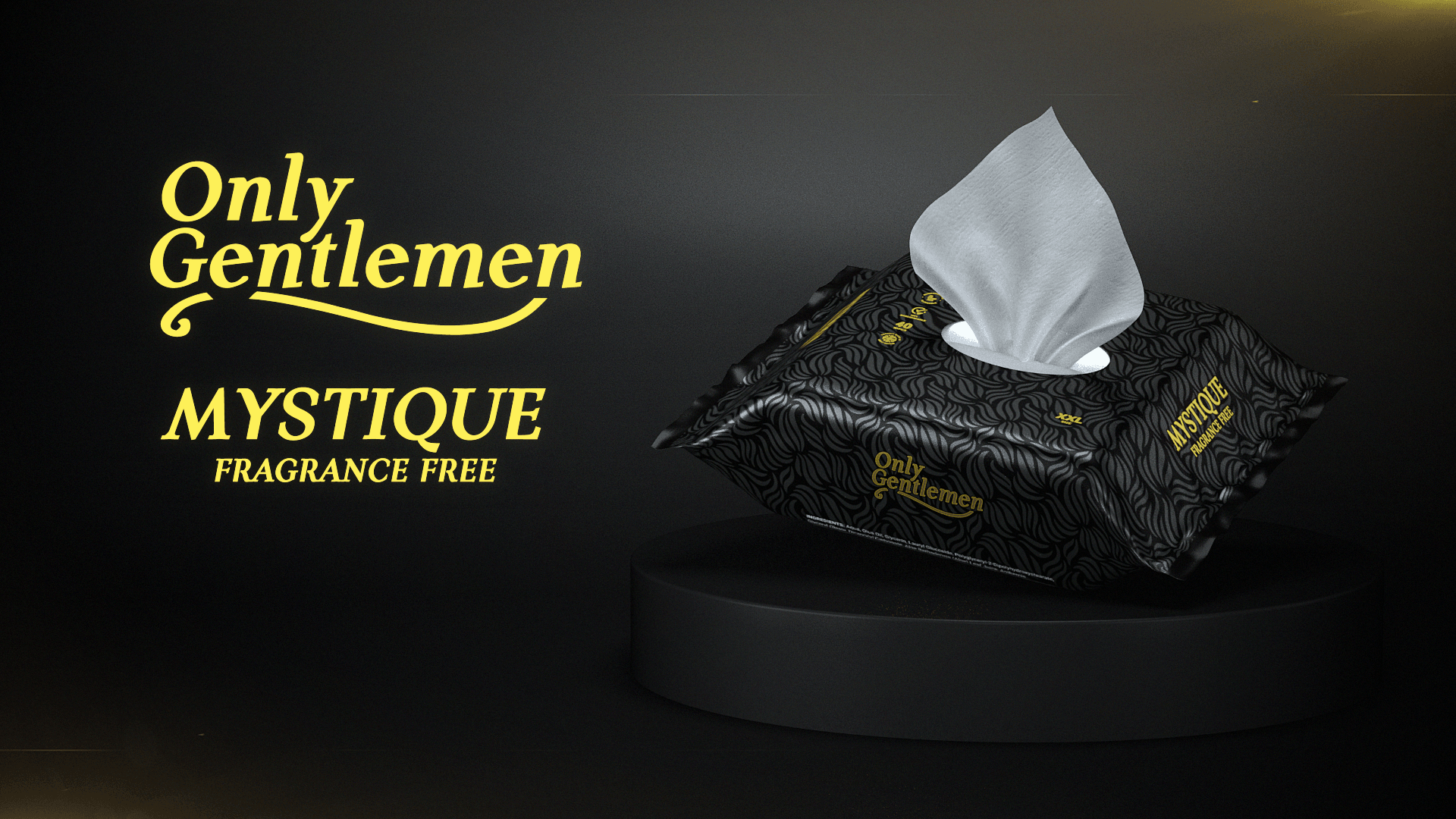 Only Gentlemen Deluxe Flushable Wipes, Unscented, XXL - Only Gentlemen