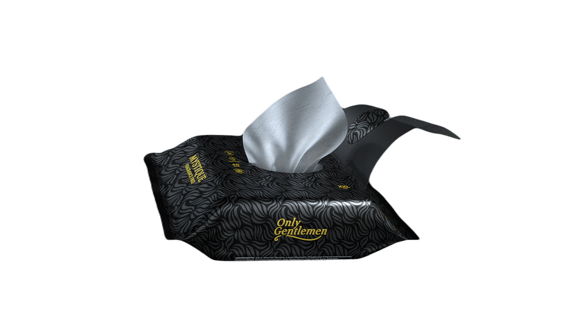 Only Gentlemen Deluxe Flushable Wipes, Unscented, XXL - Only Gentlemen
